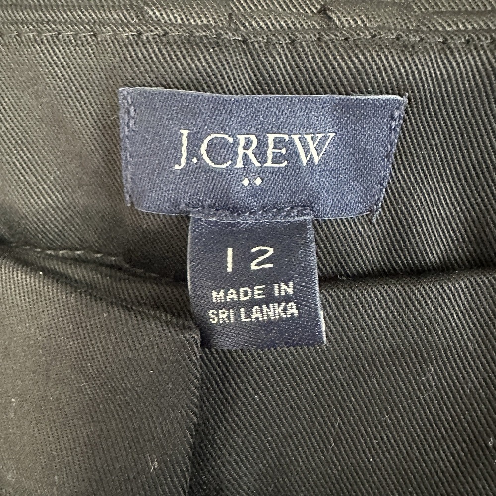 J Crew Wide Leg Pleated Twill Trousers Pants Womens Size 12 Black Tencel Lyocell - Picture 6 of 8